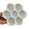 White Ceramic Paint Palette 6/7/8/9 Grids Porcelain Palette Mixing Colour Tray  Painting