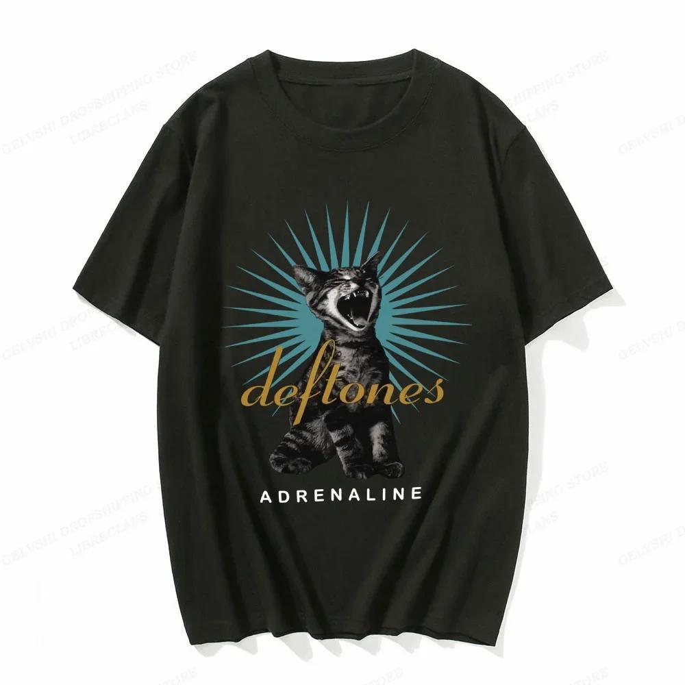 Women T Shirt Deftones Cute Trendy Print Tops Tee Black T-shirt Female Summer T-shirt 90s Girls Graphic Tee Female Cute Tops Tee Unisex T-Shirt