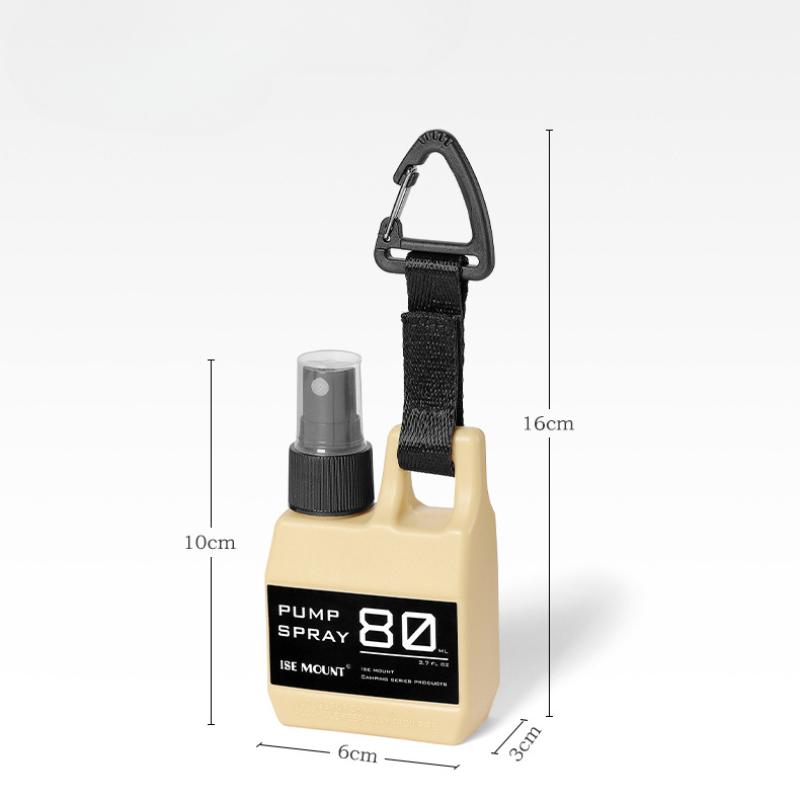 1Pc 80ml Empty Spray Bottle Plastic Outdoor Portable Hanging Liquid Container for Alcohol Sterilization Travel Accessories Tools