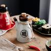 White Vinegar Bottle Ceramic Condiment Bottle Japanese Style Oil Pot Home Seasoning Bottle Kitchen Dining Bar Accessories