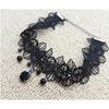 Dames Meisjes Gotische Zwarte Kant Ketting Boho Kristal Sexy Halloween Feest Kant Ketting