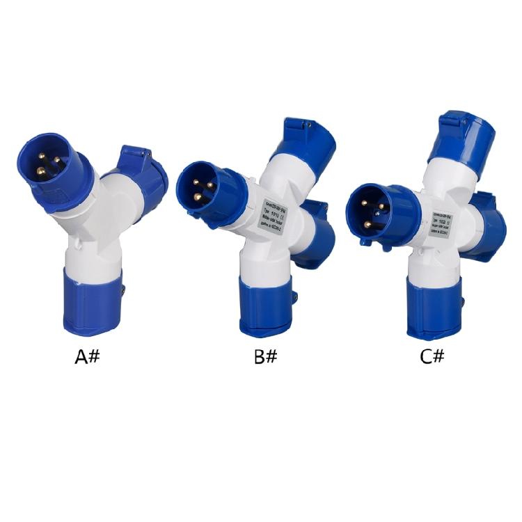 16A Camping Caravans Single to 2/3 Way Electrical Hook Up Splitter Adapter