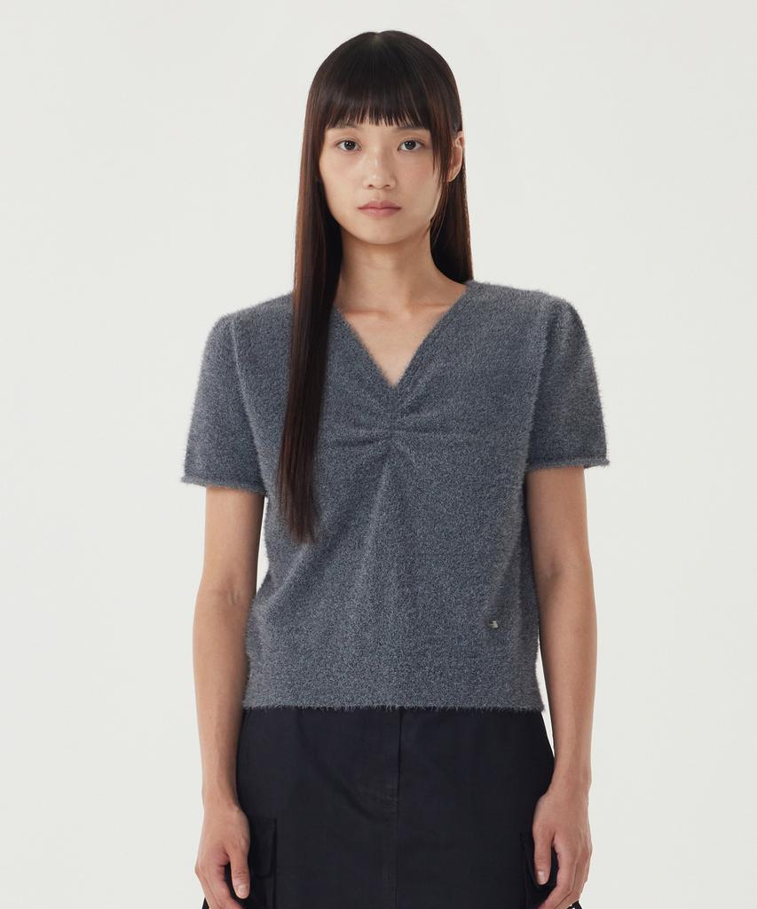 COVERNAT WOMAN Hairy Half Knit Charcoal