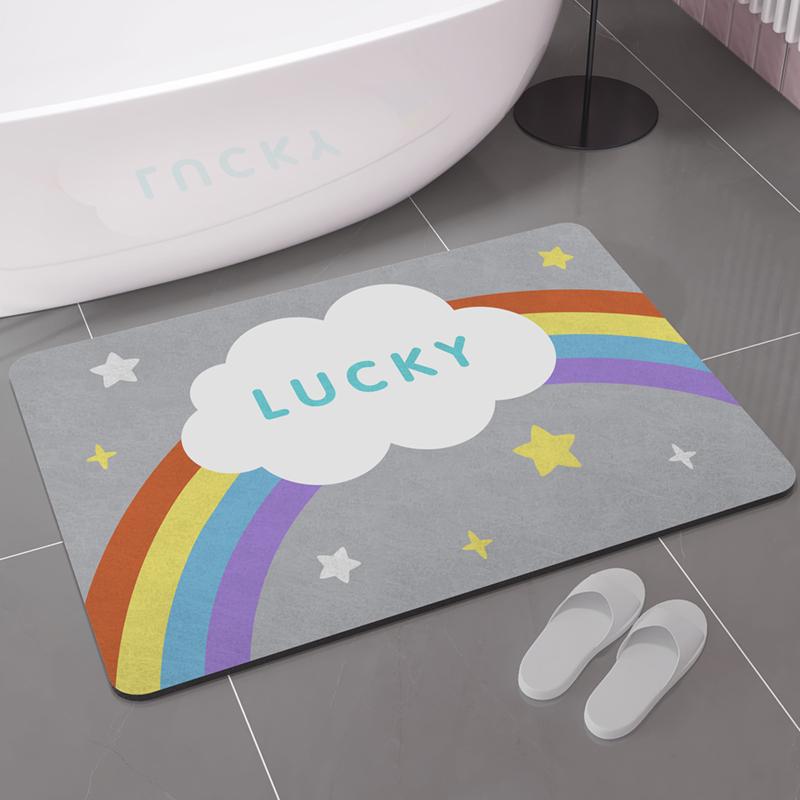 

Коврик для ванной с рисунком из мультфильма, впитывающий, противоскользящий, резиновый, коврик для ванной, быстросохнущий, коврик для прихожей, коврик для ног в душе 40cmx60cm