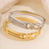 European and American Hollow Diamond-encrusted Titanium Steel Women's Fashion Elegant K Gold Light Luxury Stainless Steel