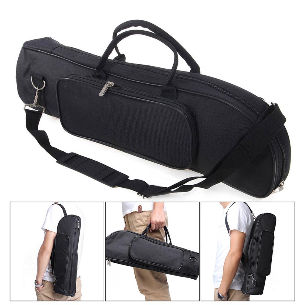 Trumpet Bag Oxford Cloth Cotton Lightweight Waterproof Soft Scratch Proof Portable Wind Instrument Storage Bag