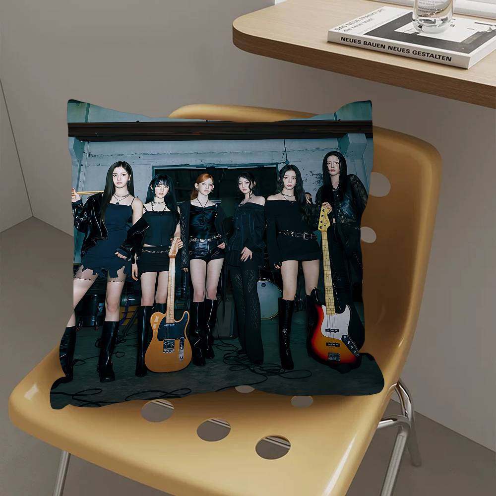 Kpop Group Sstayc Pillow Gift Home Office Decoration Bedroom Sofa Car Cushion Cover Case 45x45
