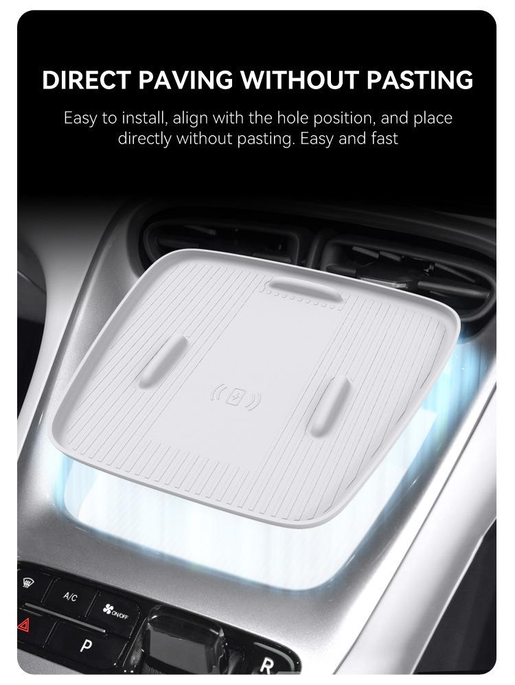 Star Wish EX2 Non-Slip Wireless Charging Silicone Pad for Center Console - Anti-dust Car Interior Accessory for Mobile Phones