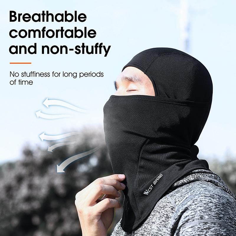 WEST BIKING YP0201201-205 Outdoor Cycling Helmet Liner Bike Headgear Full Face Mask Breathable Warm Protection Neck Scarf