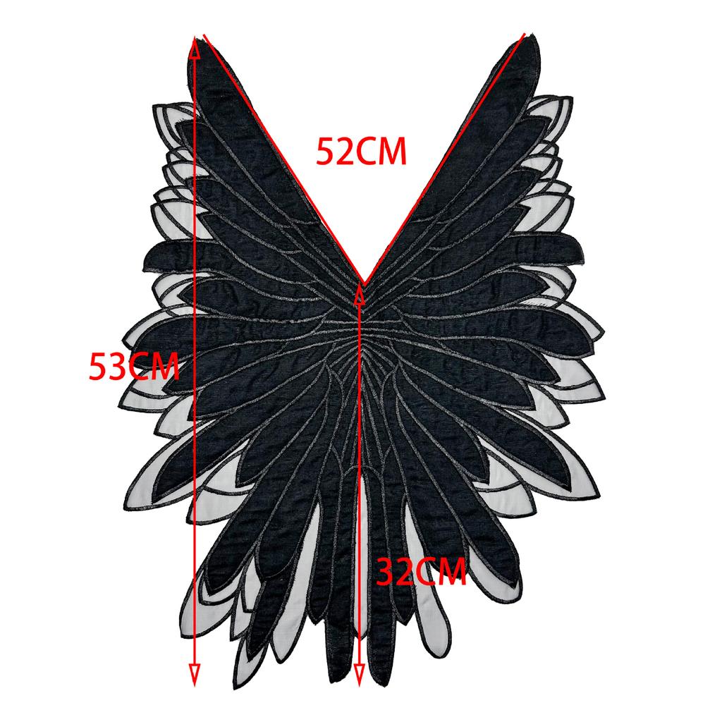 Eugen Garn Bestickte Engelsflügel Vorne Führendes Kleid DIY Dekorative Applikation Stoffaufkleber Zubehör