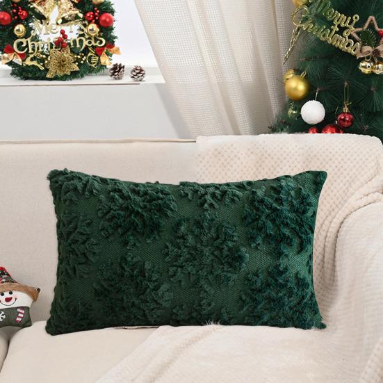 Throw Pillowcase 3D Snowflake Embroidery Hidden Zipper Closure Pillow Cover Bedroom Living Room