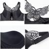 Front Buckle Plus Size Bra Fat MM Large Cup Seamless Gathered Adjustable Butterfly Beauty Backlit Sexy Underwear