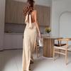 Rochie de Seară Femei 2025 Stil European & American cu Spate Decupat, Fără Mâneci, cu Șireturi