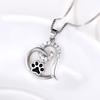 Ladies' Heart-shaped Cat Paw Pendant Necklace Collarbone Chain, Exquisite and Elegant Jewelry, Suitable for Daily Wear and Birthday Gifts