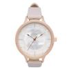 Fieldwork Analog Women's Watch, Simple, Easy To Read, Nuance Colors, Faux Leather Band, 12mm Strap Width, Pink Gold, Minamo GY103-2