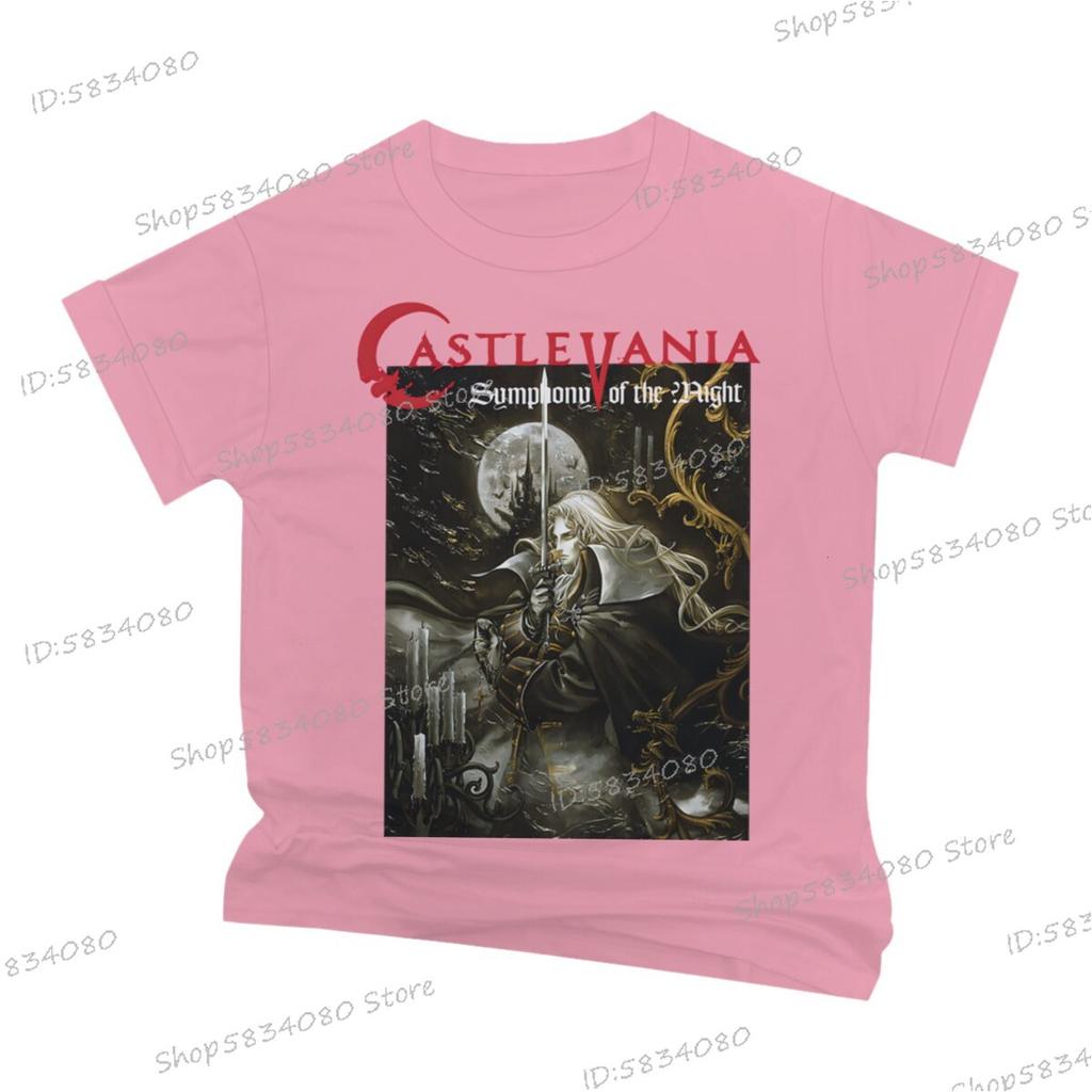 CASTLEVANIA Vintage T Shirts Symphony of The Night New TShirt for Unisex Women Anime Pattern Printed Shirt Unisexs Street Cool Tops