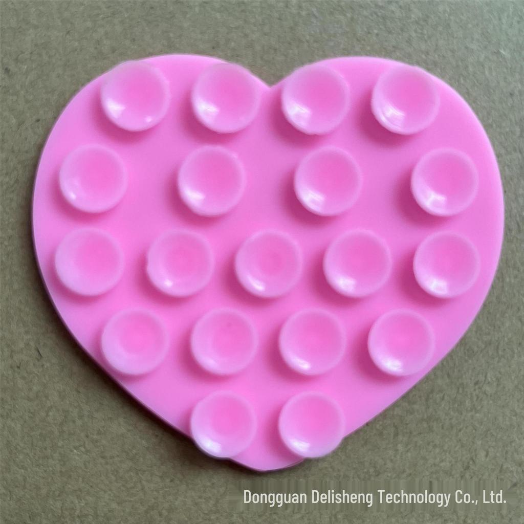 Heart-Shaped Multifunctional Silicone Suction Cup Phone Stand