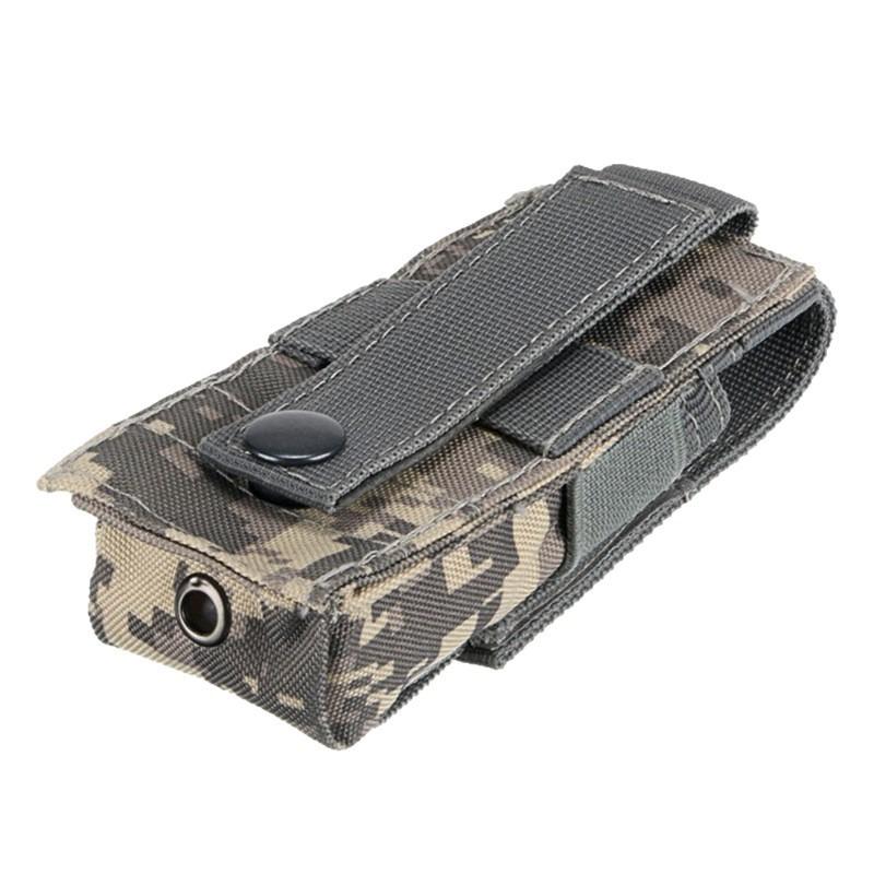 Nylon Tactical Flashlight Pouch Compact MOLLE M5 Waist Bag Portable Close Fitting Gear for Outdoor Running Convenient Carry Tool