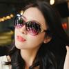 Fashion sunglasses female fox head large frame sunglasses classic trend sunglasses big face glasses thin advanced sense