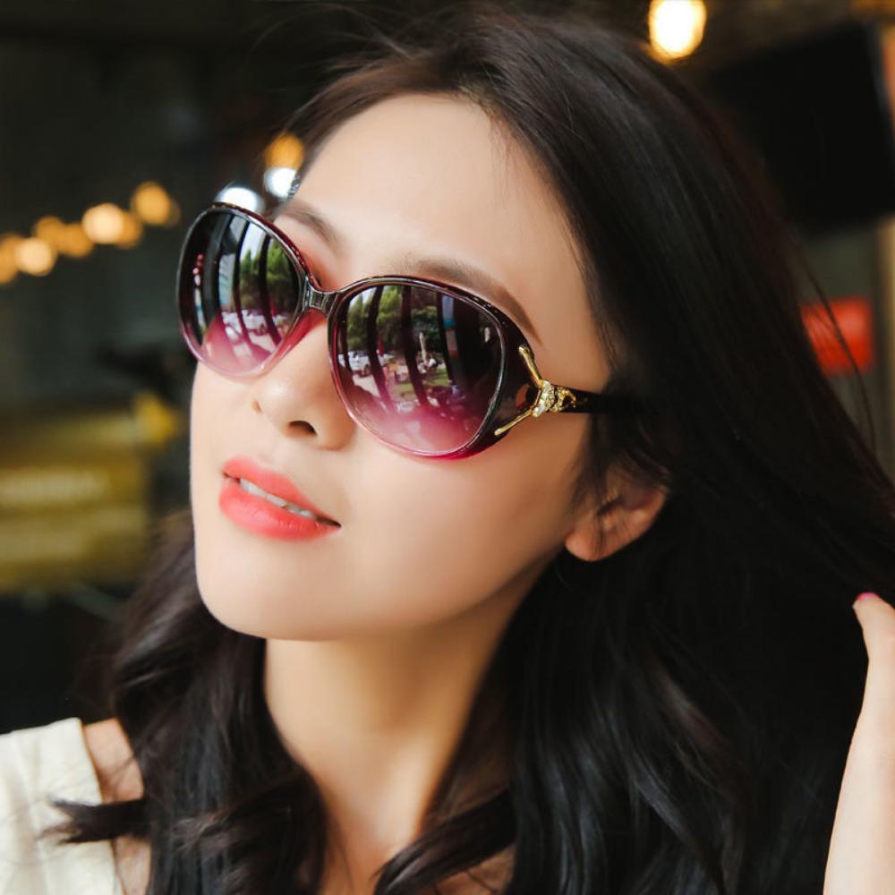 Fashion sunglasses female fox head large frame sunglasses classic trend sunglasses big face glasses thin advanced sense