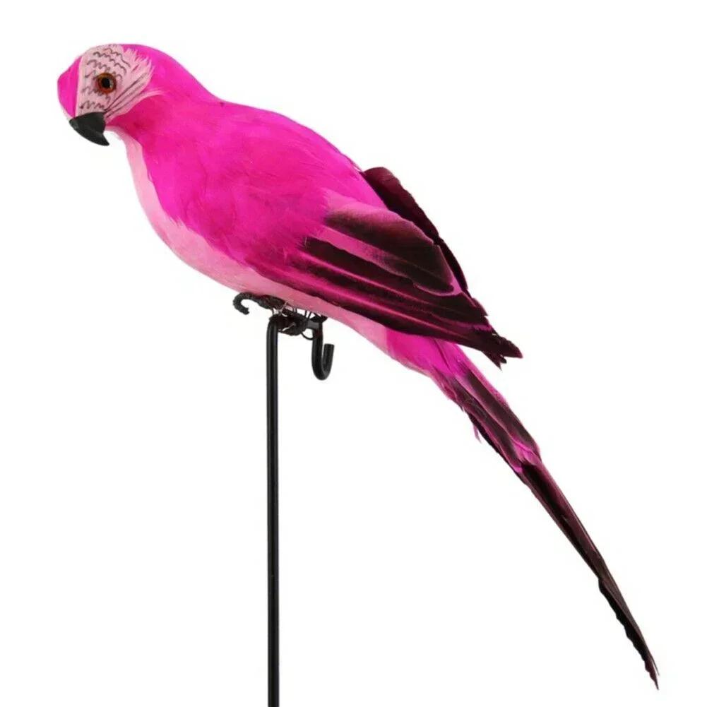 Décor Simulation Parrot Foam Imitation Garden Lifelike Ornament 25cm Feathered Bird Shoulder Pirate Decoration