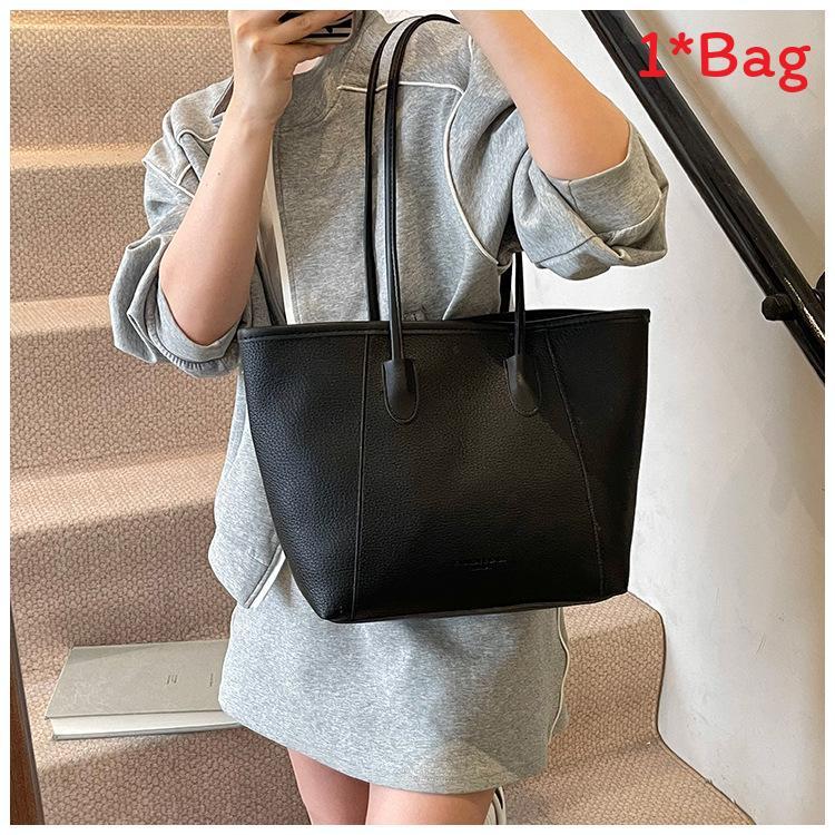 Borsa a Tote di Grande Capacità per Donna in Materiale PU con Chiusura Superiore a Zip per Uso Quotidiano