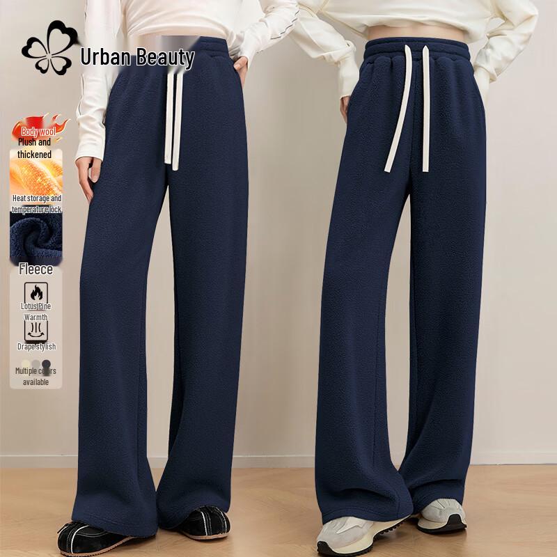 Women s Fleece-Lined Wide-Leg Winter Thermal Pants L