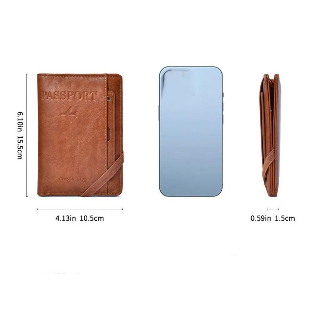 Purse Travel Wallet Passport Cover Passport Clip Creative Storage Card Bag  Men