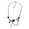 Alloy Gothic Necklace with Red Zircon and Black Tassels Trendy Night Club Party Jewelry for Fashion Enthusiasts
