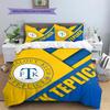 Teplice team logo Pattern Bedding Home Decoration Birthday Gift (1 * duvet cover + 2 * pillowcase, without core)