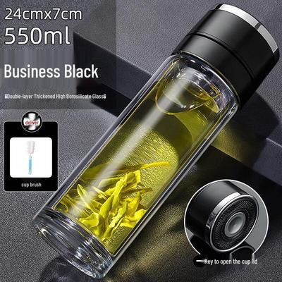 Xihe Doppelwandige Isolierwasserflasche aus Glas