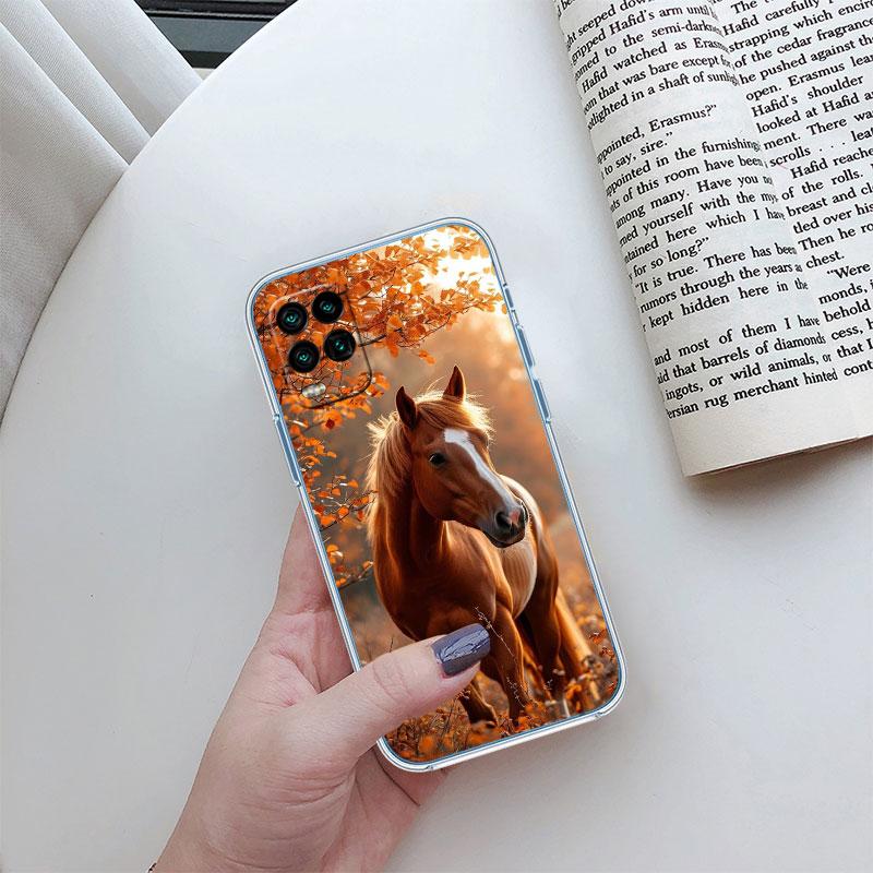 Fine Horse Transparent Phone Case for Motorola Moto Edge Plus G200 G23 E13 E15 E20 E30 G62 G71 G72 G75 G24 G15 Power