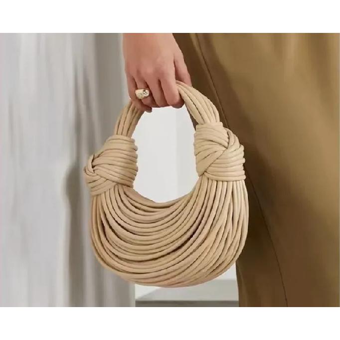 Handbags For Women New Gold Luxury Designer Handwoven Noodle Bags Rope Knotted Pulled Hobo Silver Evening Clutch Chic