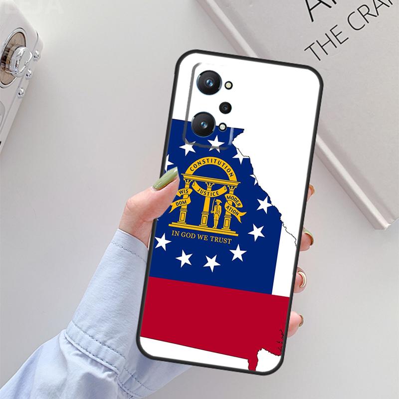 

Georgia State Flag For Realme 14 12 10 11 13 Pro Plus GT 6 6T 5 GT7 Pro C61 C55 C51 C21Y C25S C67 C75 C53 Case Realme C15