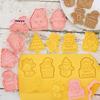 8Pcs 3D Christmas Cookie Cutters Set Holiday Shapes with Santa Christmas Tree House Deer - Christmas Party Decoration Cutters