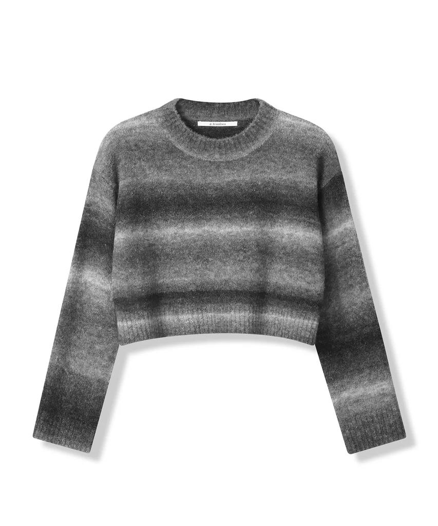 AVANDRESS Wool Gradation Crop Knit Rainbow