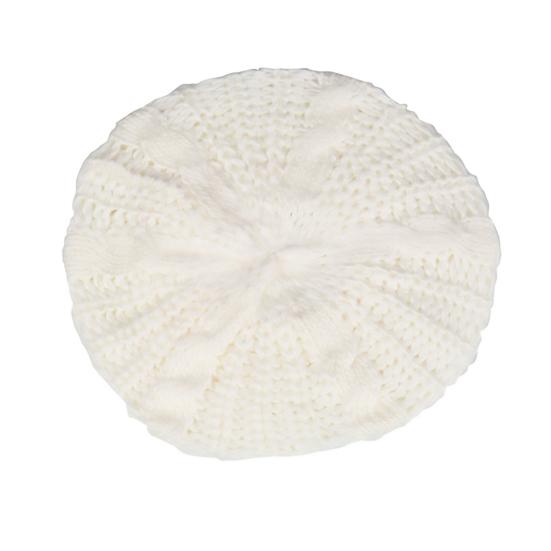 Beret Hat High Elastic Comfortable to Wear Convenient Women Plain Color Knit Beret Hat for Outdoor