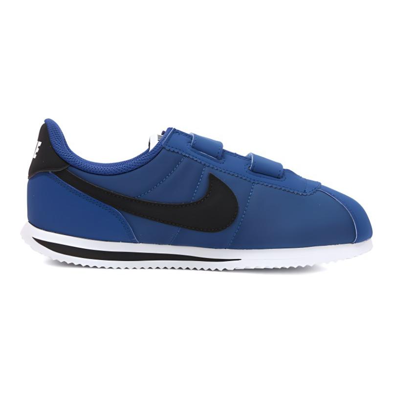 Nike Synthetic Leather Fabric Comfortable Simple Non-Slip Low-Top Kids Running Shoes Kids Running Shoes Blue Black 904762-402