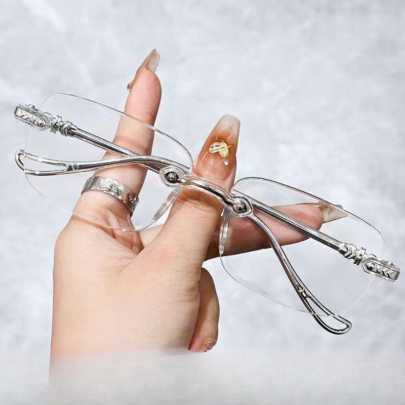 

Мужские Женские Очки для Пресбиопии Блокирующие Синий Свет Гиперопия Диоптрийные Очки Унисекс Женские Модные Трендовые Очки для Дальнозоркости +400 degrees серебряный