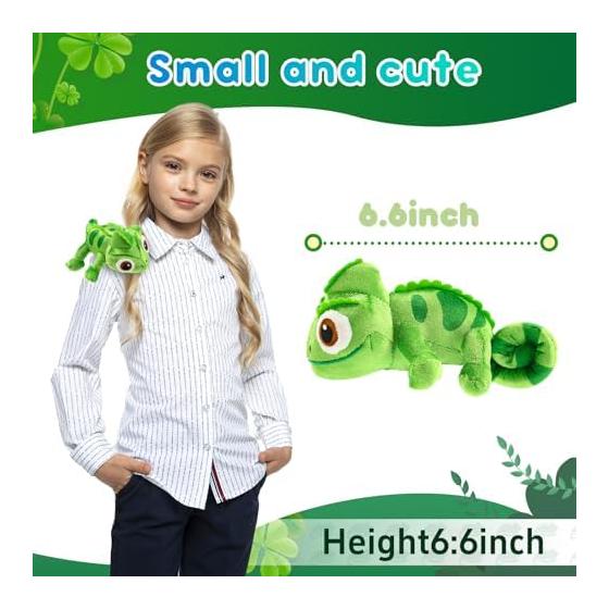 Chameleon Plush Toy Lizard Stuffed Animal Magnetic Toy Girls Kids Shoulder Wear Clothing Accessory Magnet
