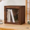 Solid Wood Tea Cup & Teapot Display Cabinet with Dustproof Storage Shelves and Mortise & Tenon Design
