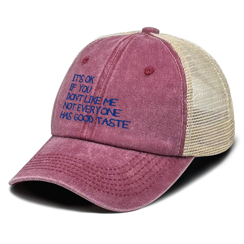 ITS OK IF YOU DONT LIKE ME Printed Baseball Cap Adjustable Multicolor Casual Stylish Sports Hat For Women Street Style Golf Hike