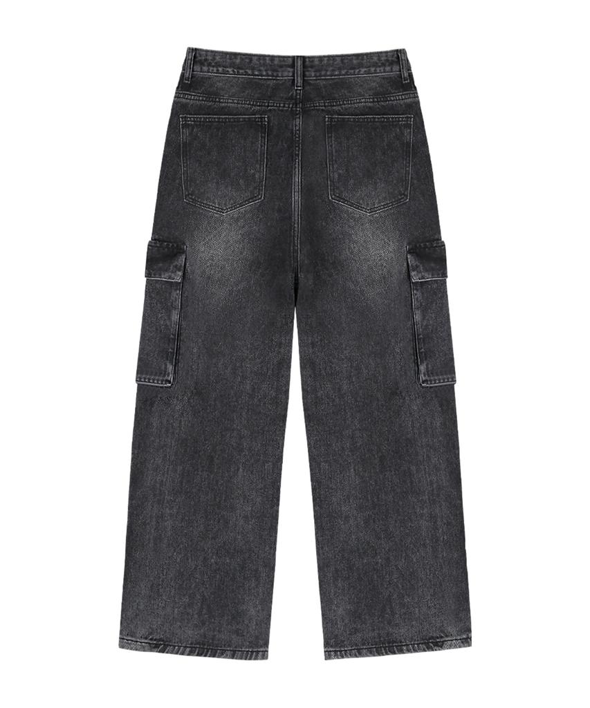 RANDOMOFF Btb : Blank Pocket Cargo Jeans [Black Core]