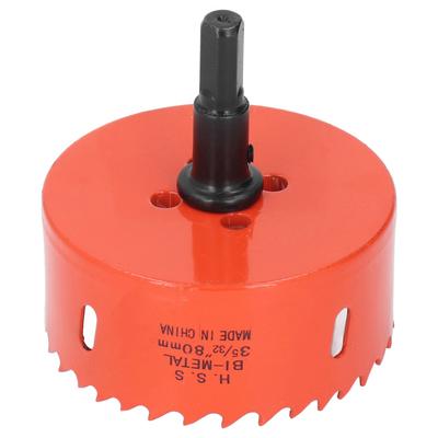 Scie-cloche HSS avec mandrin 80 mm Coupe nette Dents Coupeur de perçage de trous pour métal tendre bois
