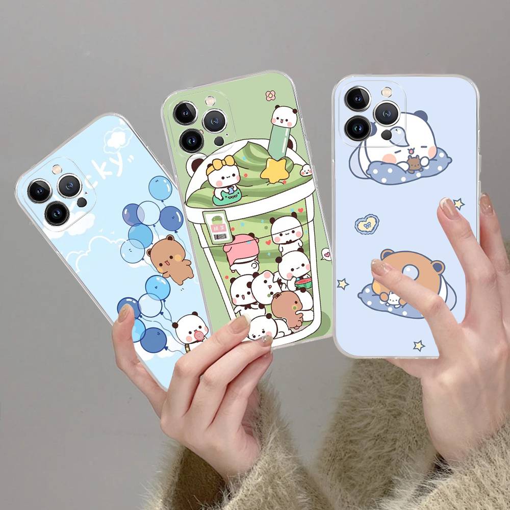 BuBu And DuDu TPU Silicone Case For IPhone 11 12 13 14 15 16 17 Pro Max Shockproof Clear Back Cover
