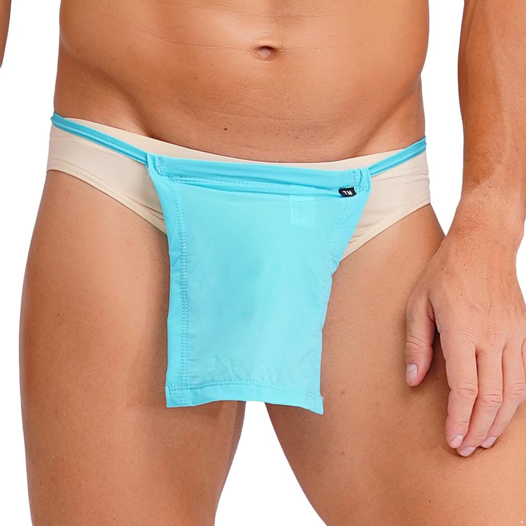 Comfortable Men‘s Cotton Underwear T-back Thong with Distinctive Waistband Loincloth Style