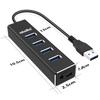 Atolla USB USB Aluminum USB Expansion 5Gbps Data Lightweight and Compatible with iPad and Work from Home Hub, 4-Port 3.0 Hub, Alloy, Hub, High-Speed