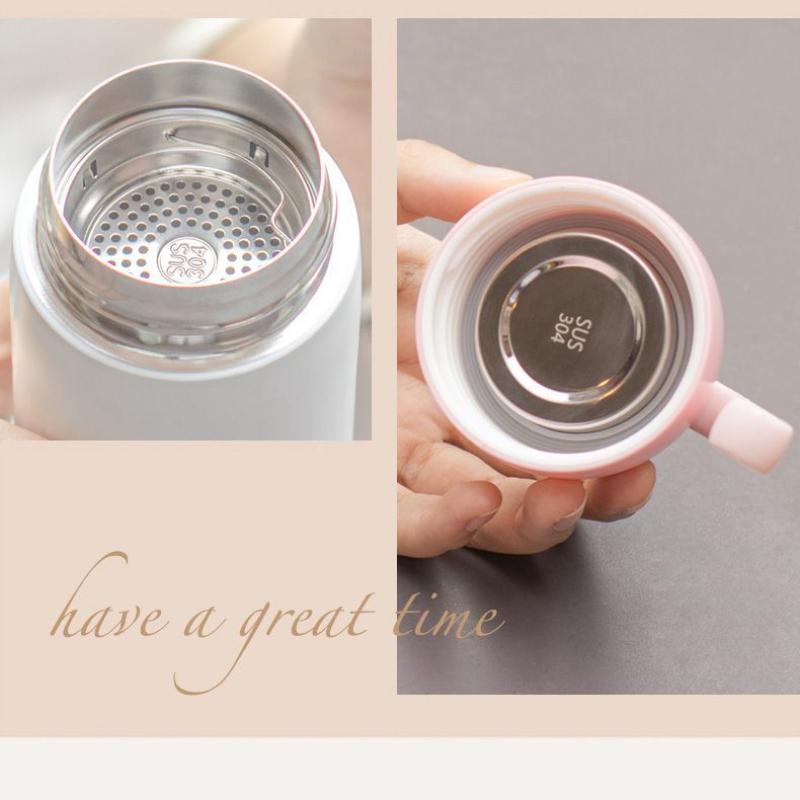 Large Capacity   Thermos Cup 520ml Vacuum Flasks Portable Stainless Steel Thermos Cup Water Bottle Travel Tea Mug Office Thermos Cup