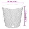Vidaxl Donica Z Pojemnikiem Wewnętrznym, Antracyt, 35/37,5L, Rattan Pp