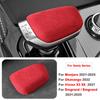 For Geely Monjaro Emgrand L Okavango Vision X3 X6 Car Gear Shift Knob Cover Alcantara Suede Protective Mat Interior Accessories